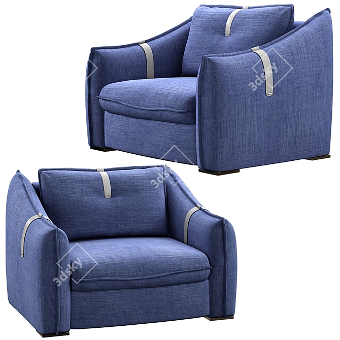 Modern Sorento Armchair: Tanagra's Stylish Addition 3D model image 2