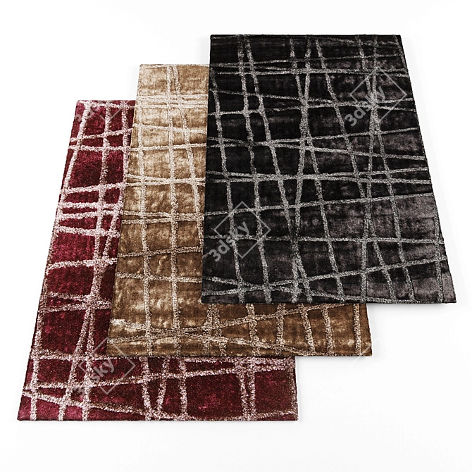  Modern High-Resolution Rugs Set 3D model image 1