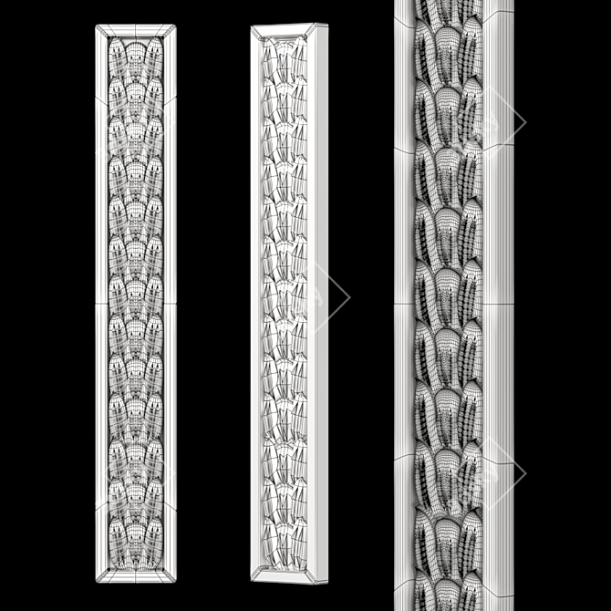 465 Stolb: 3D Model for CNC Cutting 3D model image 2