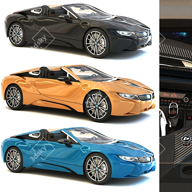 Luxury Speed: BMW i8 Roadster 3D model image 2