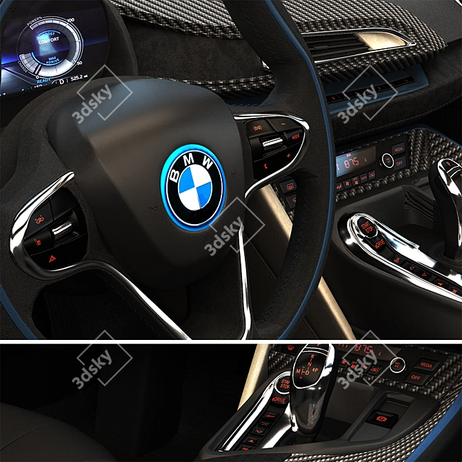 Luxury Speed: BMW i8 Roadster 3D model image 4