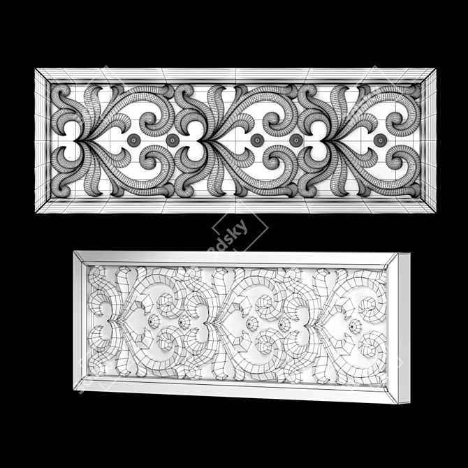 Versatile CNC-Cut Decor Panel 3D model image 2