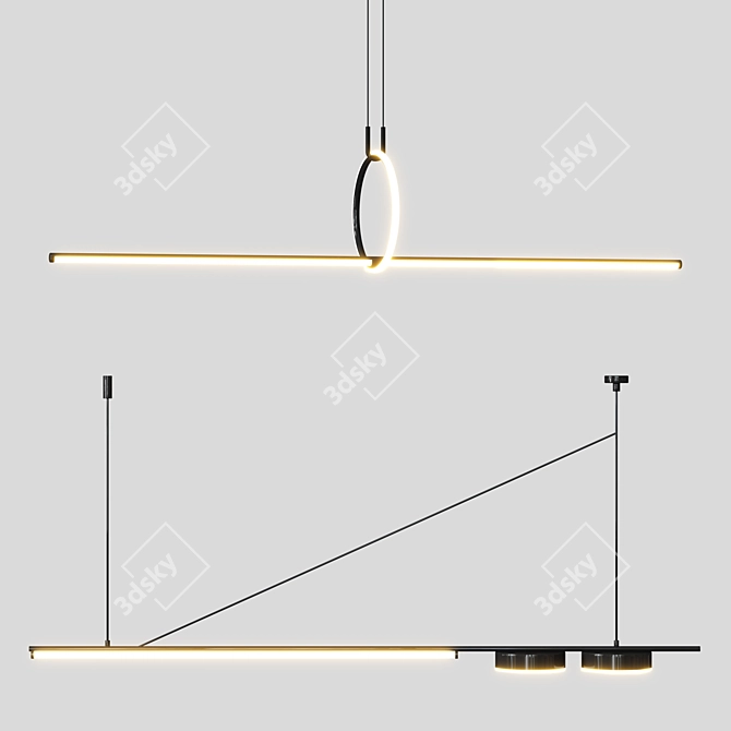 Illuminare LED Chandelier 3D model image 1