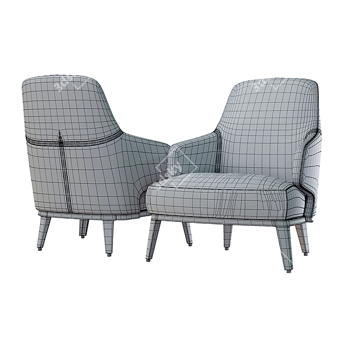 Modern Frigerio Salotti Amanda Armchair 3D model image 4