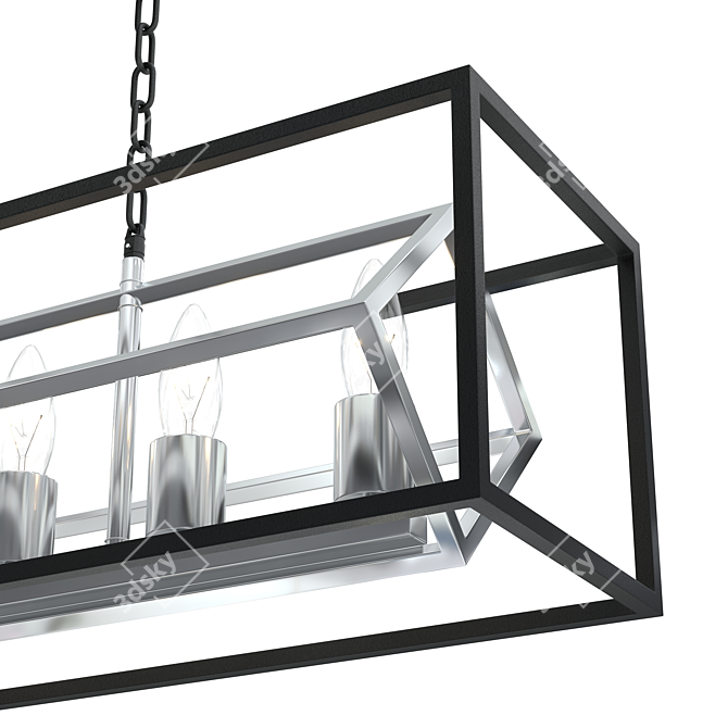 Title: Eurosvet Crate 70122/5 Pendant Chandelier 3D model image 2