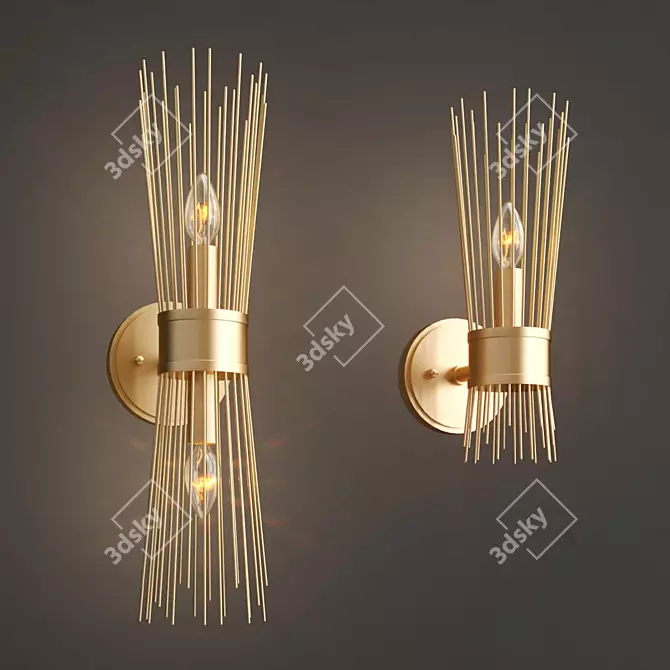 Modern Vertical Sconce: SOLER 3D model image 2