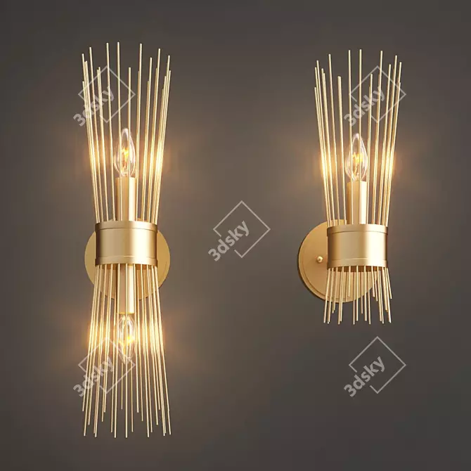 Modern Vertical Sconce: SOLER 3D model image 4