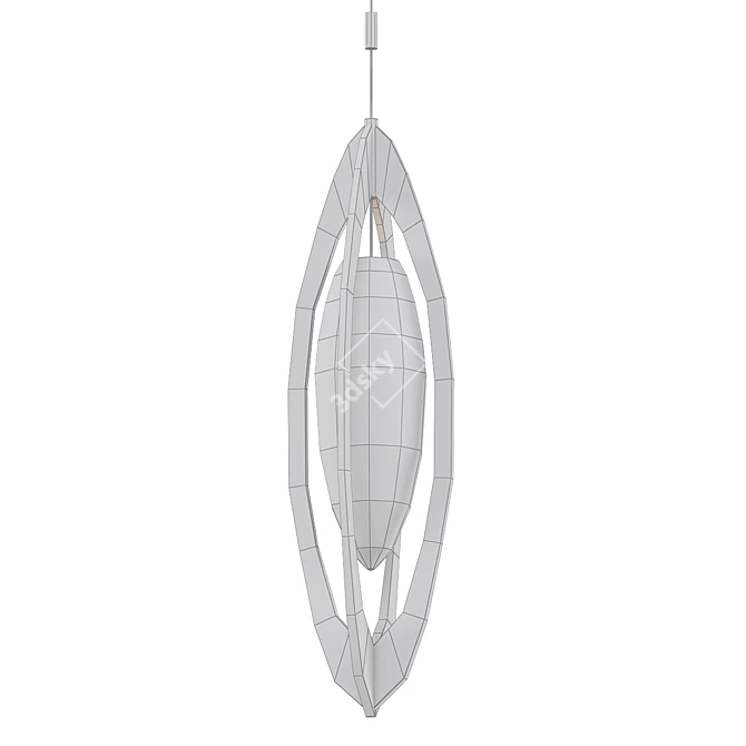 Elegant Allegretto Round Pendant 3D model image 2