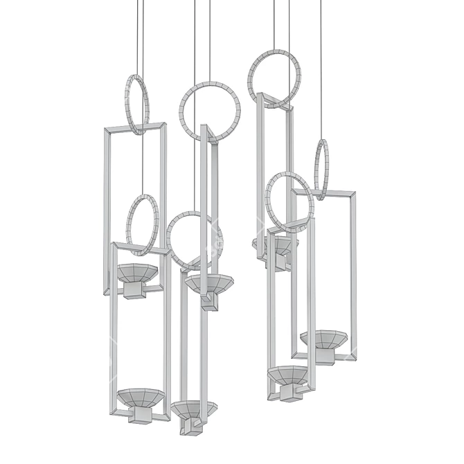 Elegant Delphi Pendant Light 3D model image 2