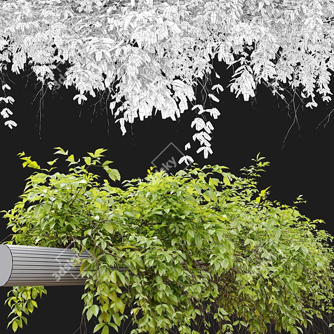 Cascade Greenery: Hanging Plant 21 3D model image 4