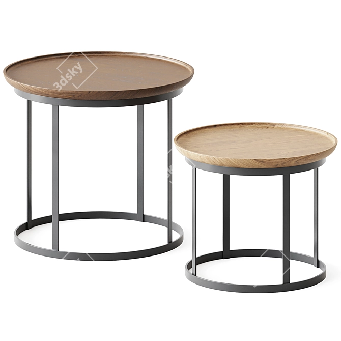 Elegant Coffee Table Set: Kerry 3D model image 1