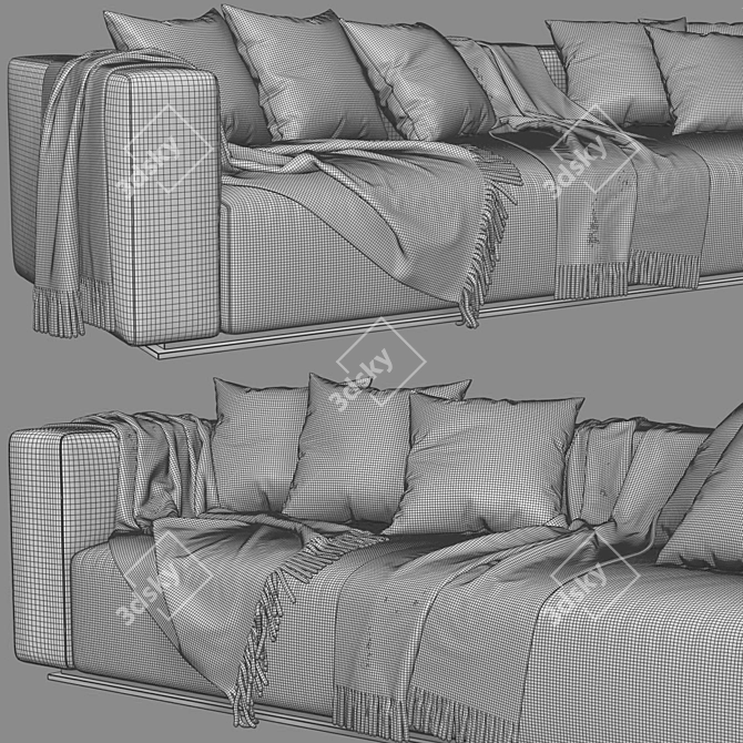 Stylish Verzelloni Rubik Sofa 3D model image 4