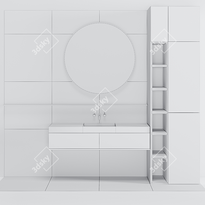 Bath Oasis: Complete Bathroom Set 3D model image 2