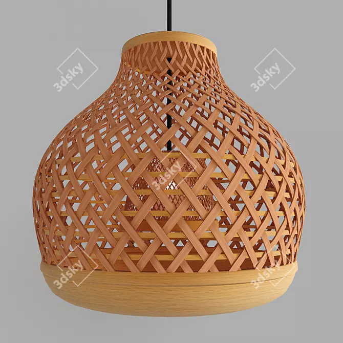 Misterhult Bamboo Pendant Lamp 3D model image 4