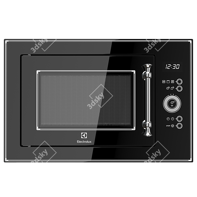 Sleek and Efficient Electrolux  Microwave 3D model image 2