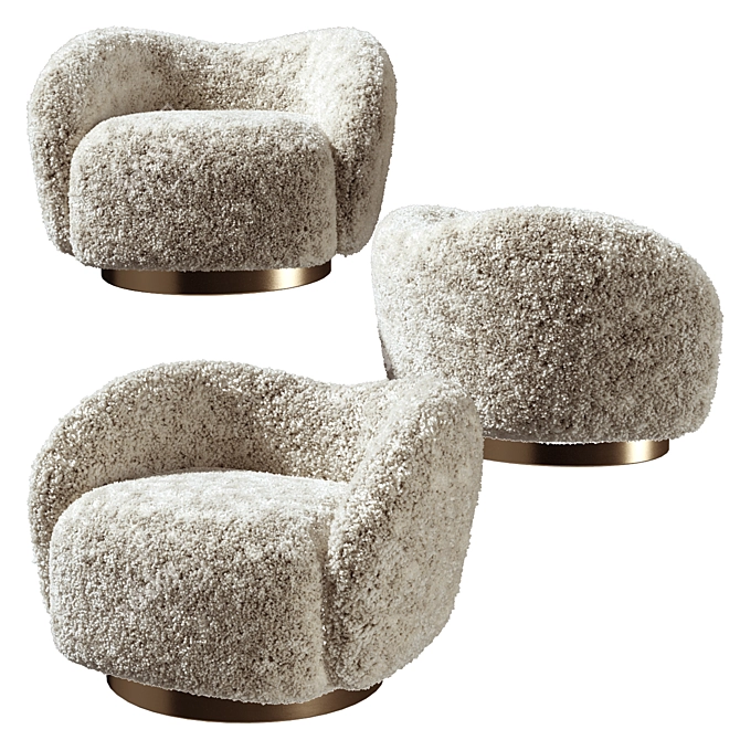 Diego Swivel Chair: Style and Comfort 3D model image 2