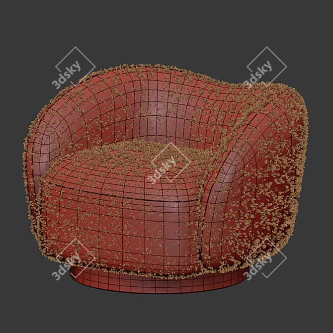 Diego Swivel Chair: Style and Comfort 3D model image 3