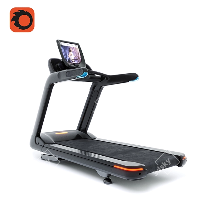 FitPro Treadmill 3D model image 2