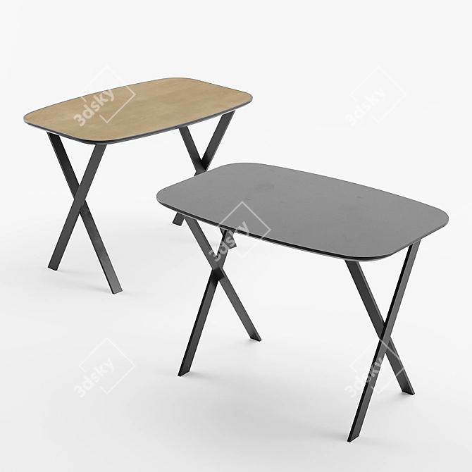 Modern Meridiani Burt Desk 3D model image 1