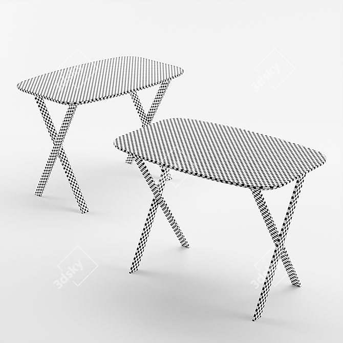 Modern Meridiani Burt Desk 3D model image 2