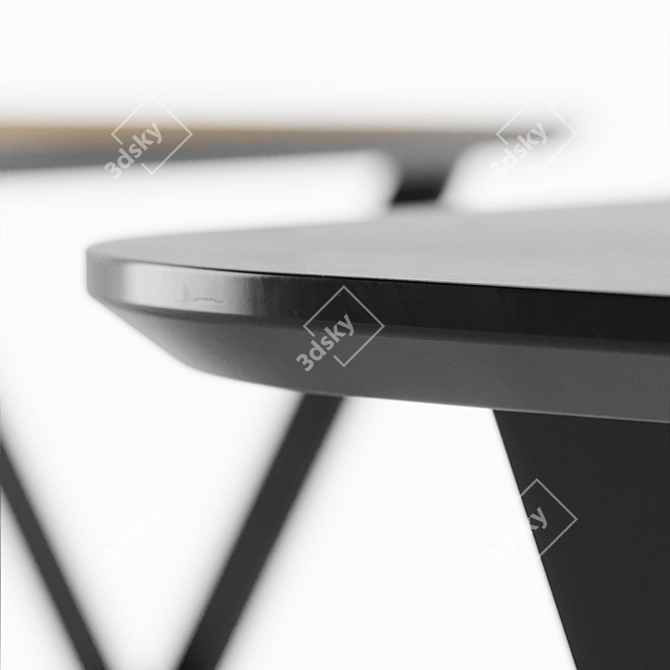 Modern Meridiani Burt Desk 3D model image 3