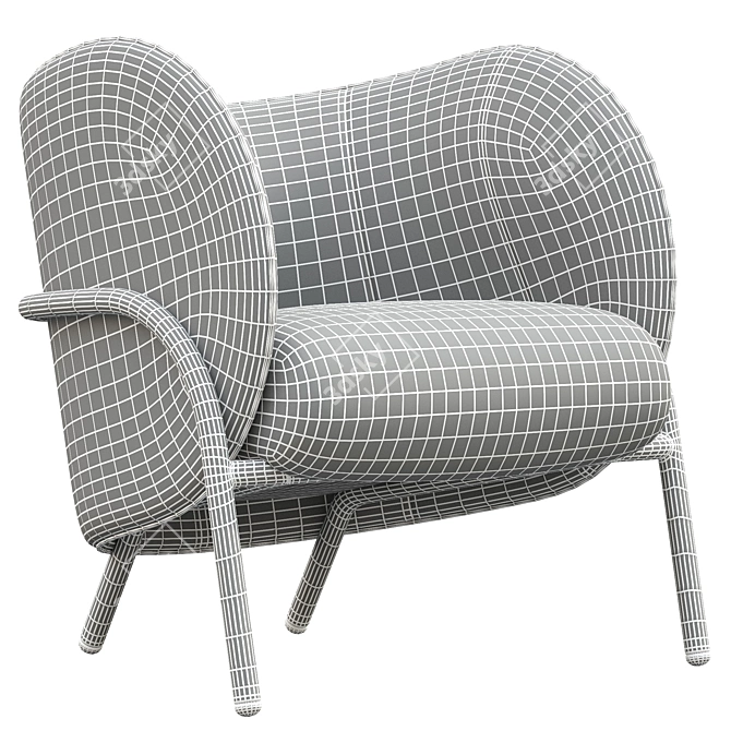 Elegant Royce Armchair - Modern Design 3D model image 5