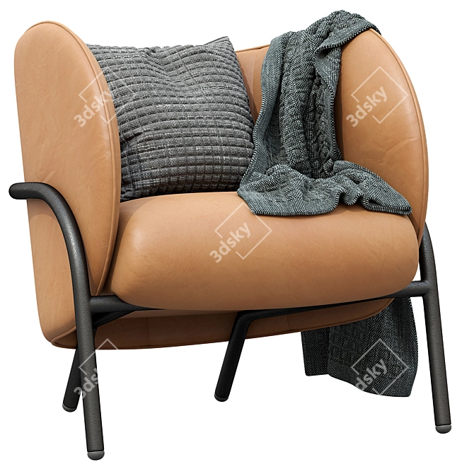 Luxury Leather Armchair: ROYCE 3D model image 1