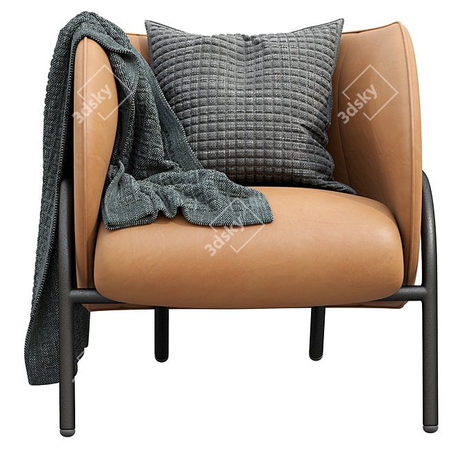 Luxury Leather Armchair: ROYCE 3D model image 2