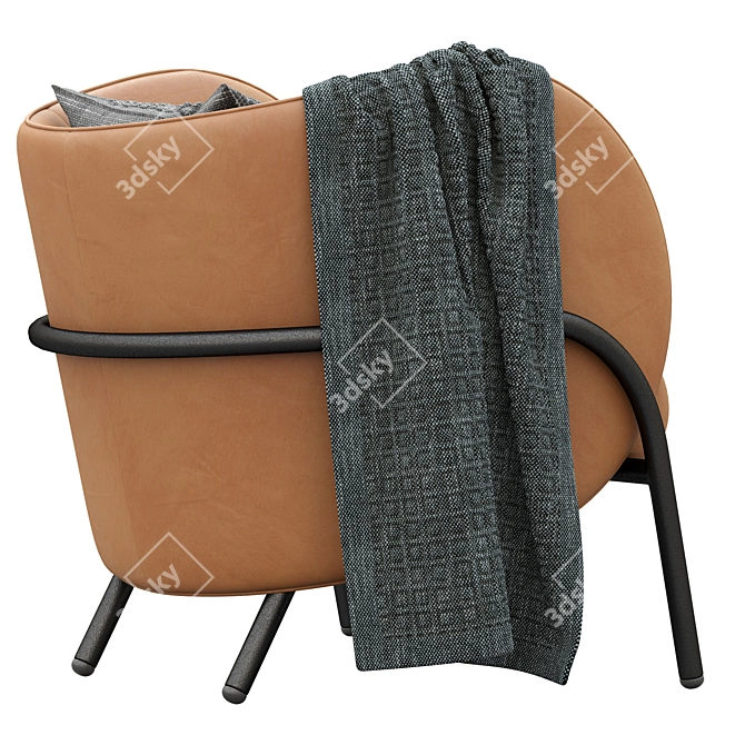 Luxury Leather Armchair: ROYCE 3D model image 3