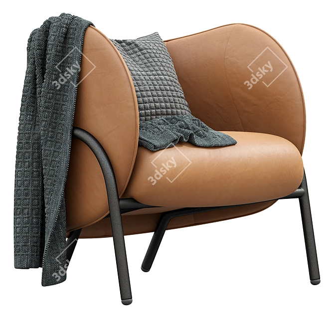 Luxury Leather Armchair: ROYCE 3D model image 4