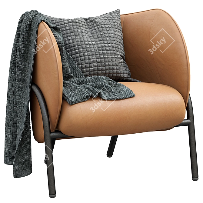 Luxury Leather Armchair: ROYCE 3D model image 7