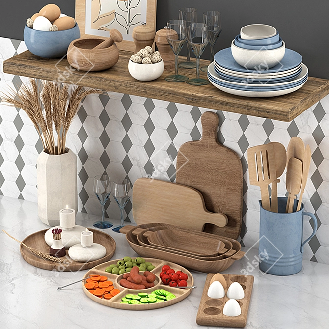 Multi-Purpose Kitchen Set 3D model image 5