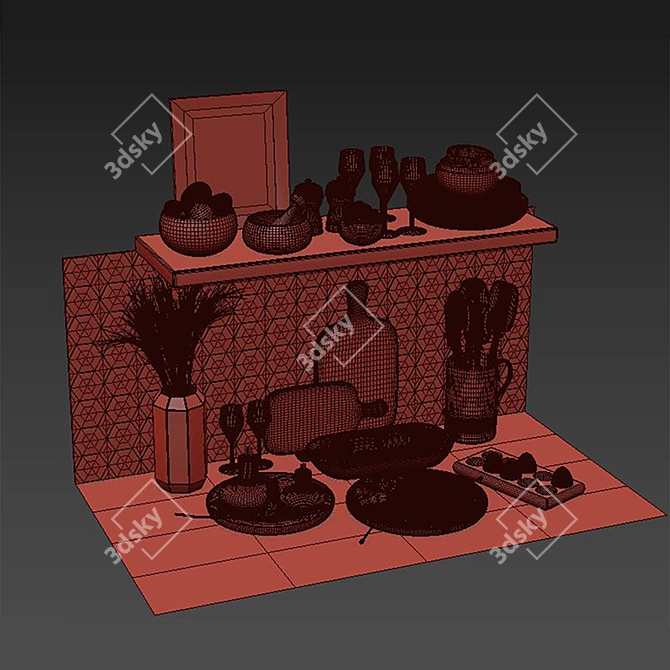 Multi-Purpose Kitchen Set 3D model image 6