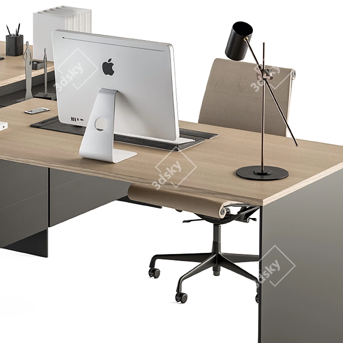 Elegant Office Furniture Set 3D model image 3