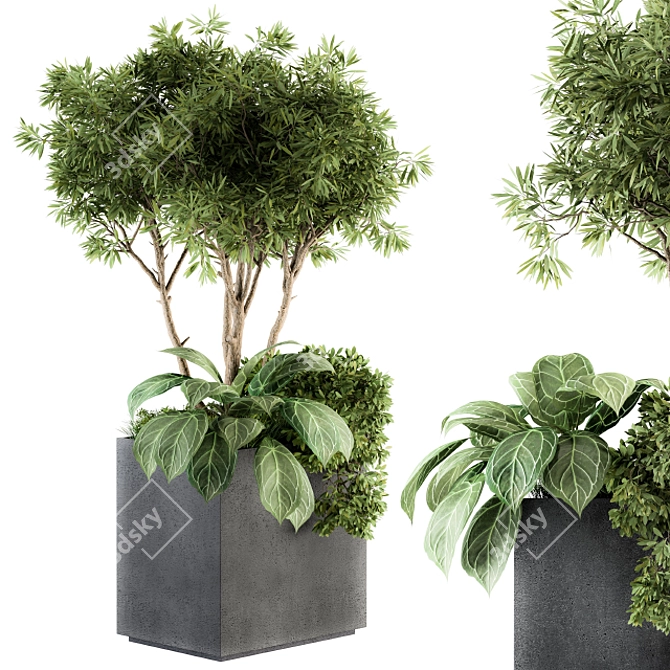 Nature's Oasis: Outdoor Plant Box 3D model image 6