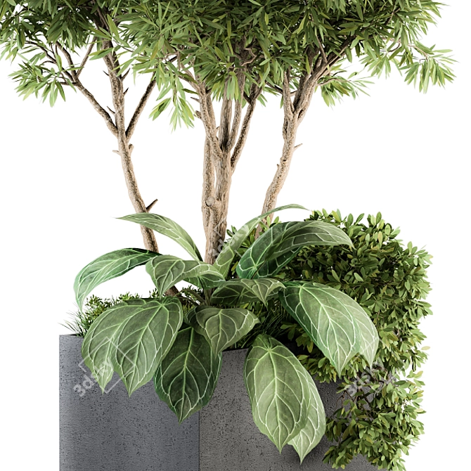 Nature's Oasis: Outdoor Plant Box 3D model image 2
