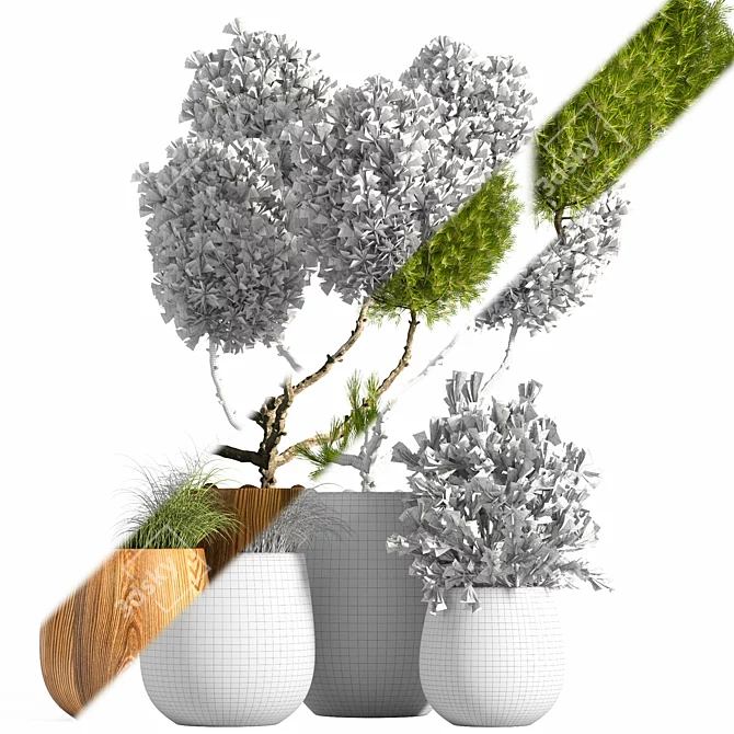 Modern Indoor Plant Stand 12: Stylish & Functional 3D model image 4