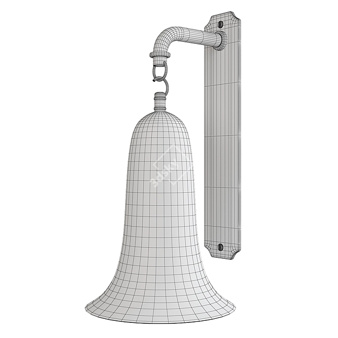 1920s Glass Bell Wall Sconces 3D model image 2