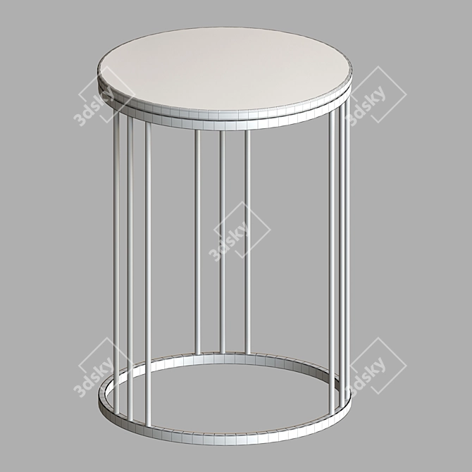 Modern Round Table with Elegant Design 3D model image 2