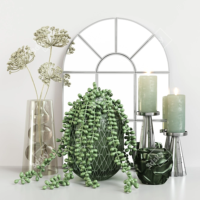 Eco Chic Home Decor Set 3D model image 1