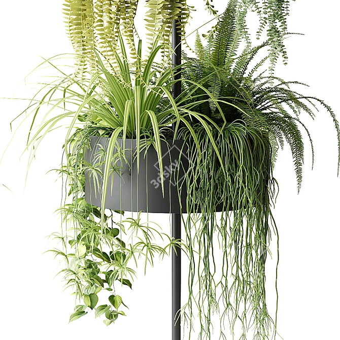 Title: SØYLE Vertical Planter for Greenery 3D model image 2