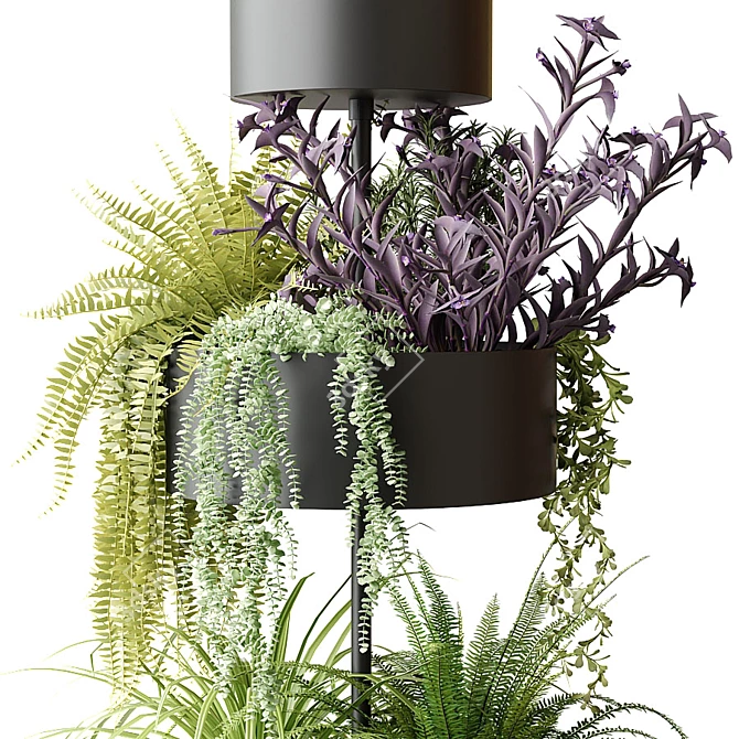 Title: SØYLE Vertical Planter for Greenery 3D model image 3