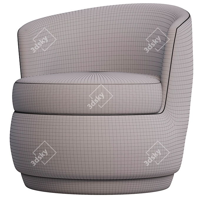 Modern Comfort Armchair 3D model image 4