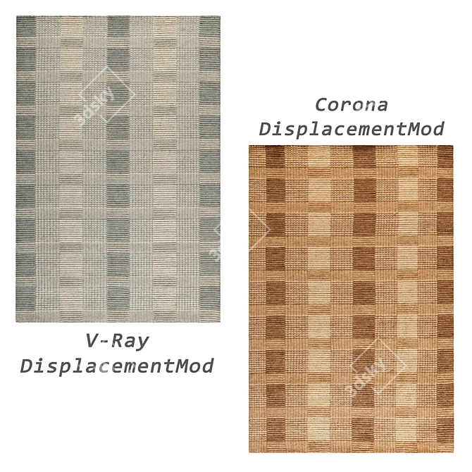 Versatile Rug Set - 6 Unique Designs 3D model image 2