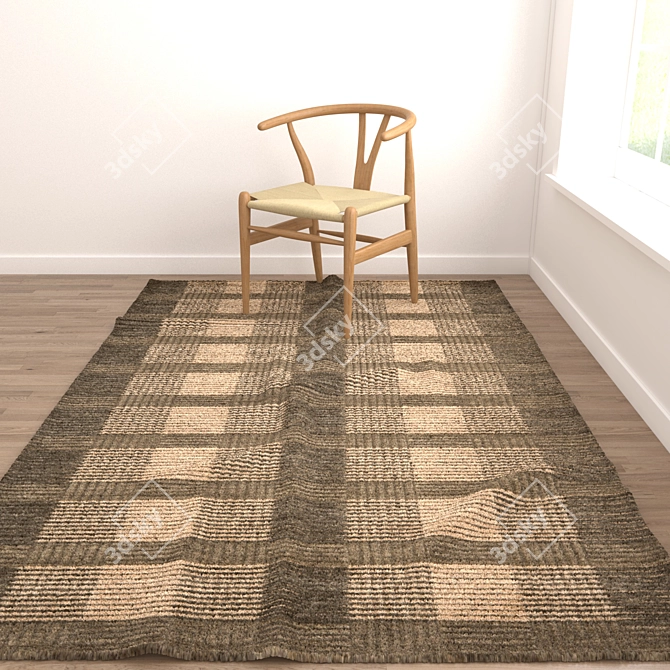 Versatile Rug Set - 6 Unique Designs 3D model image 4