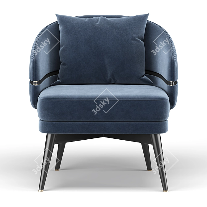 Sleek and Stylish Billy Armchair 3D model image 3