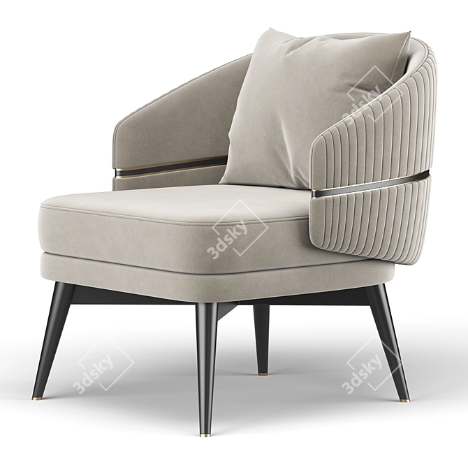 Sleek and Stylish Billy Armchair 3D model image 4