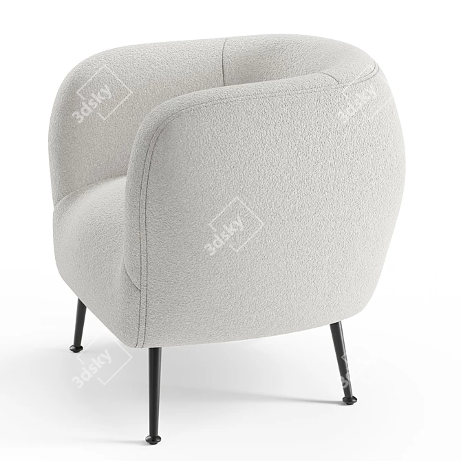 Cozy Sherpa Cocoon Chair 3D model image 2