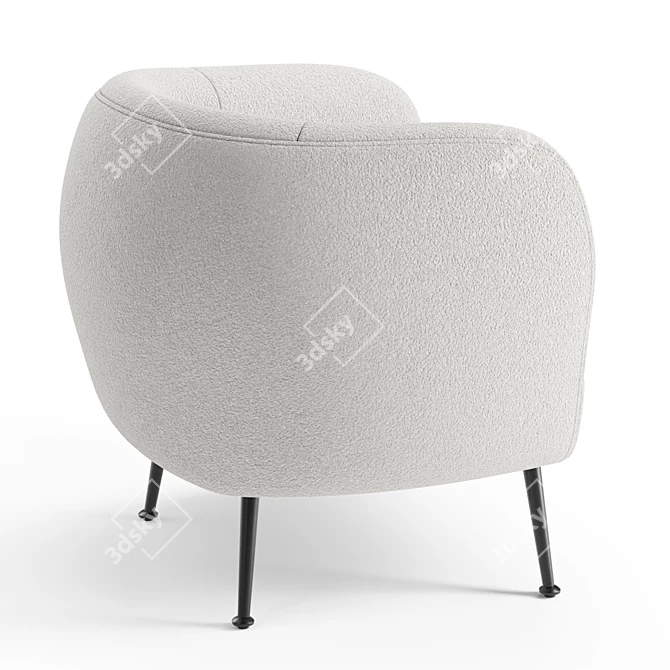 Cozy Sherpa Cocoon Chair 3D model image 3