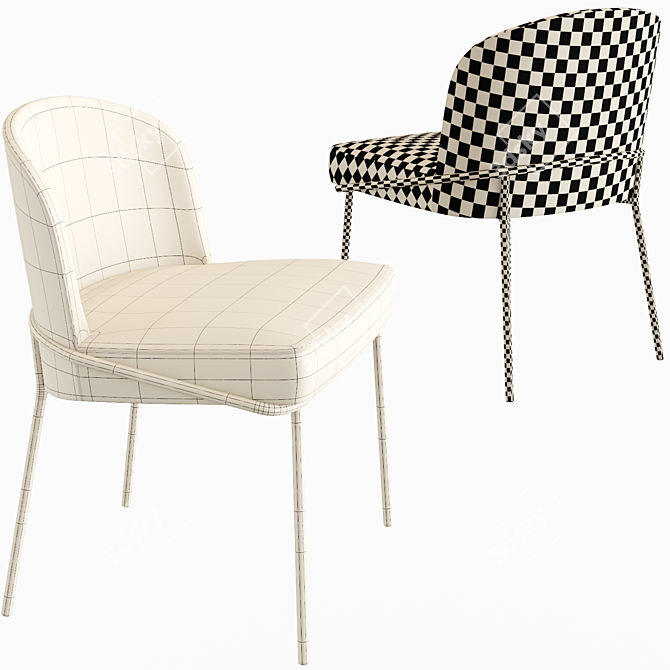 Janie Dining Chair: Timeless Elegance 3D model image 3